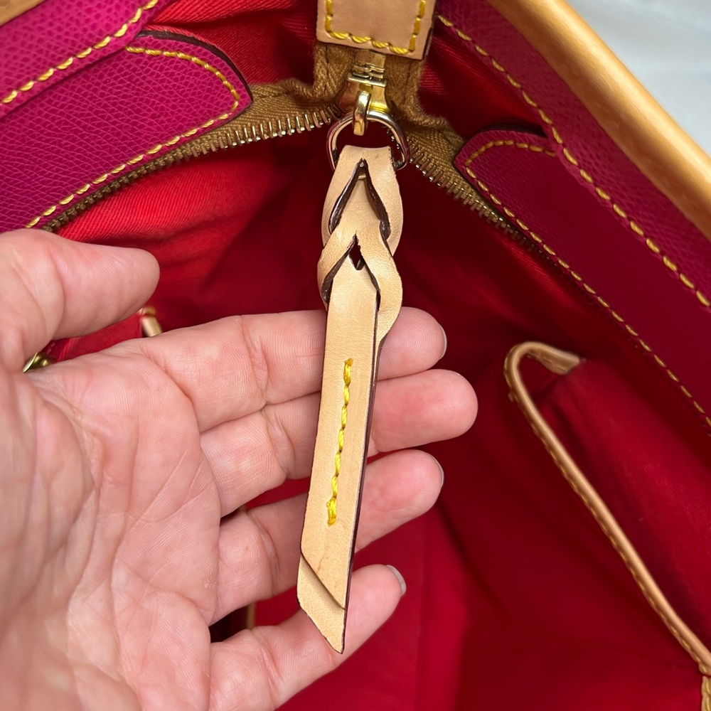 Dooney & Bourke Fuchsia Cynthia Leather Tote - Picture 16 of 17